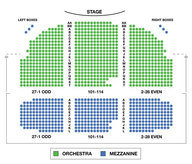 Broadhurst Theatre Seating Chart