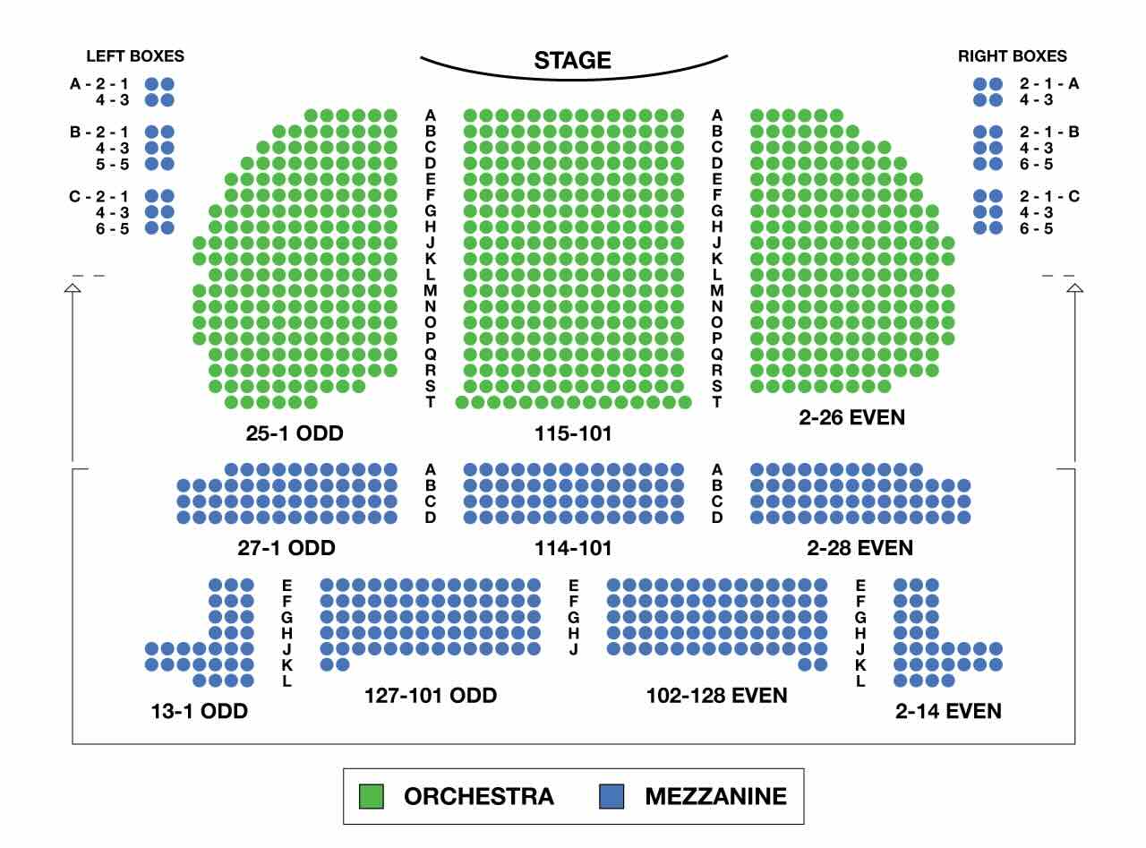 Eugene O'Neill Theatre Seating Chart