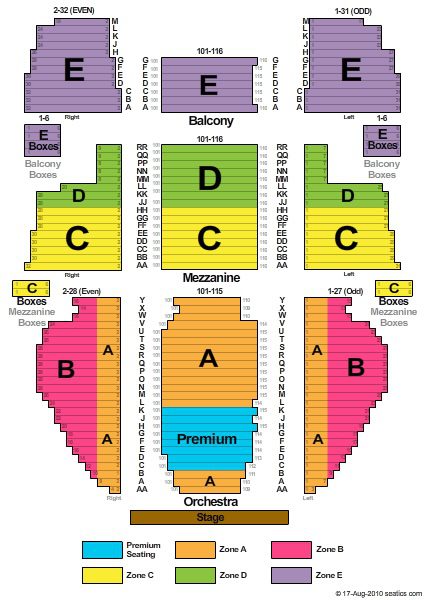 New Amsterdam Theatre Seating Chart