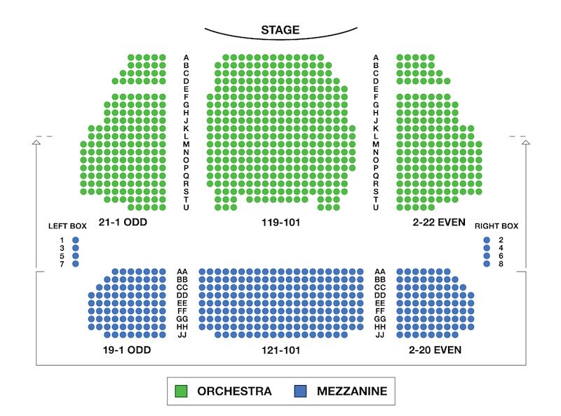 Stephen Sondheim Theatre Seating Chart