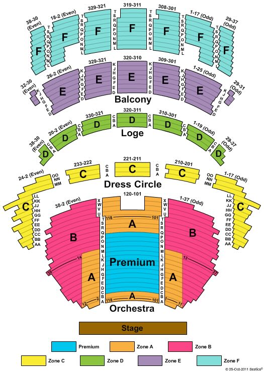 Cadillac Palace Theatre Seating Chart