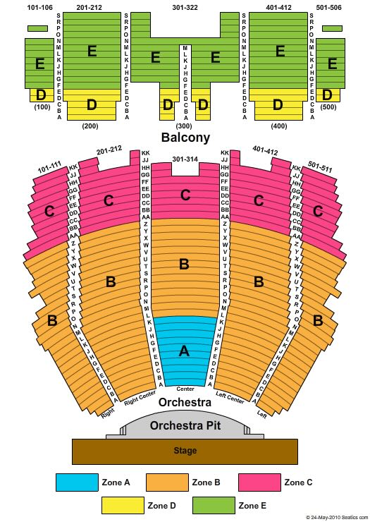 Centennial Hall Seating Chart