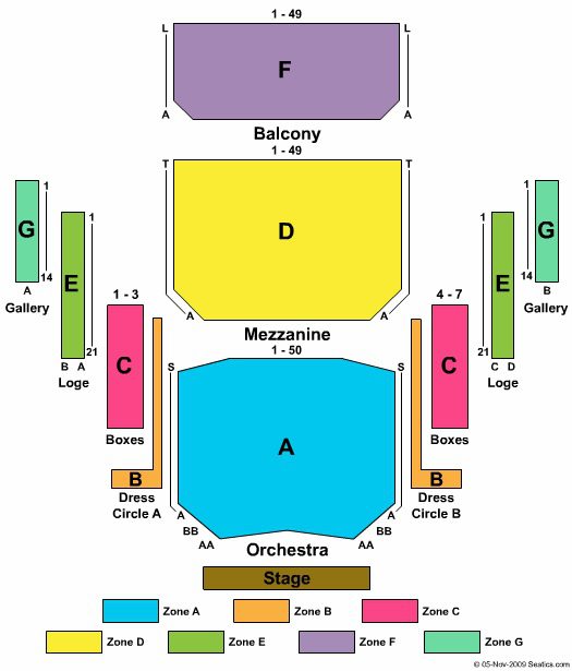 DeVos Performance Hall Seating Chart