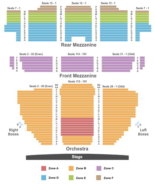 Forrest Theatre Seating Chart