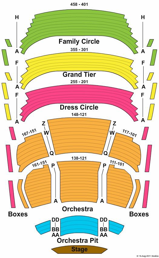 Fox Cities Performing Arts Center Seating Chart