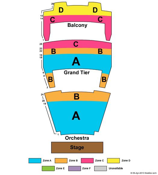 James W. Miller Auditorium Seating Chart