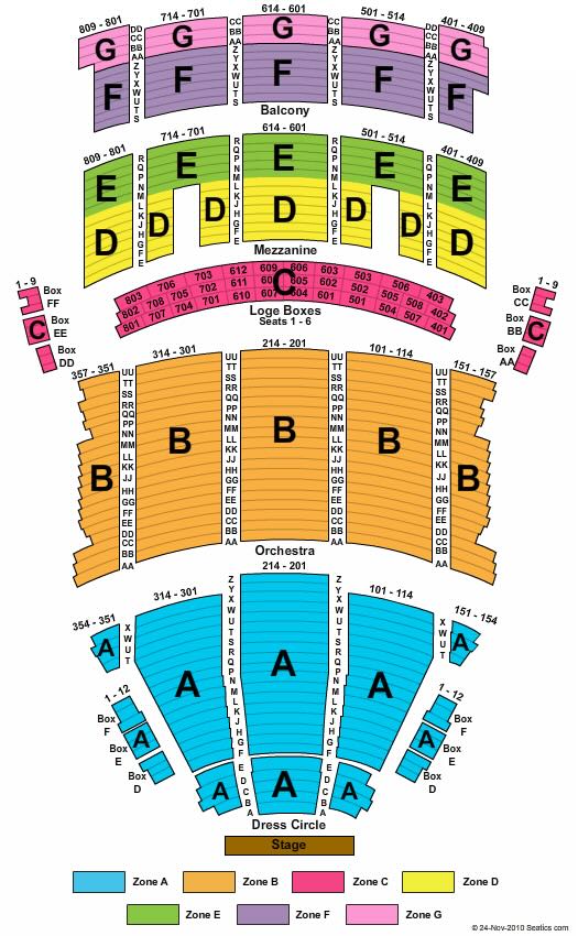 Playhouse Square Seating Chart