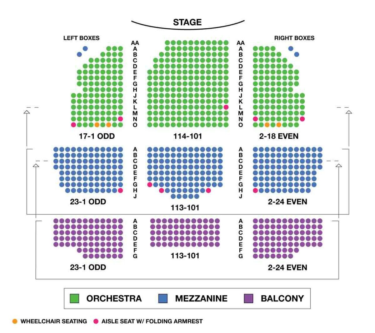 Lyceum Theatre Seating Chart