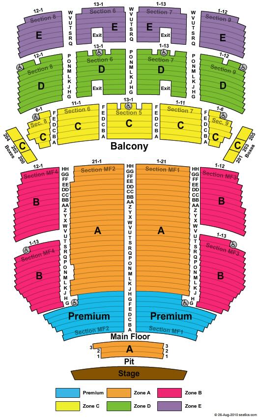 Orpheum Theatre Seating Chart