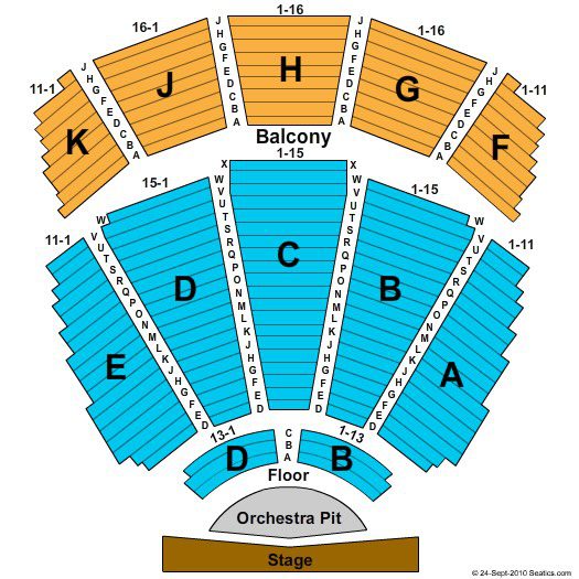 Pioneer Center for the Performing Arts Seating Chart