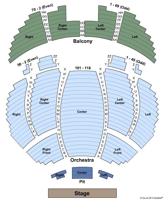 Tennessee Theatre Seating Chart