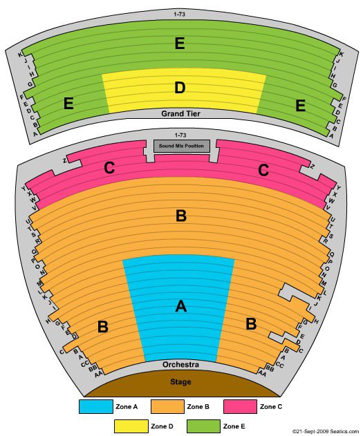 Wharton Center for Performing Arts Seating Chart