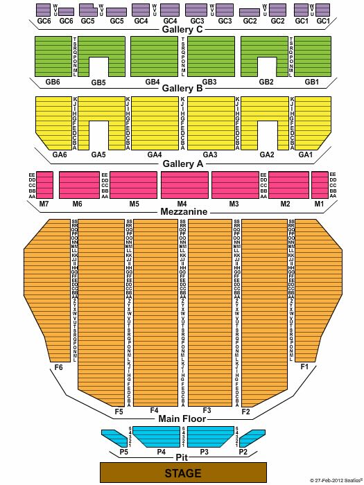 Fox Theatre Seating Chart