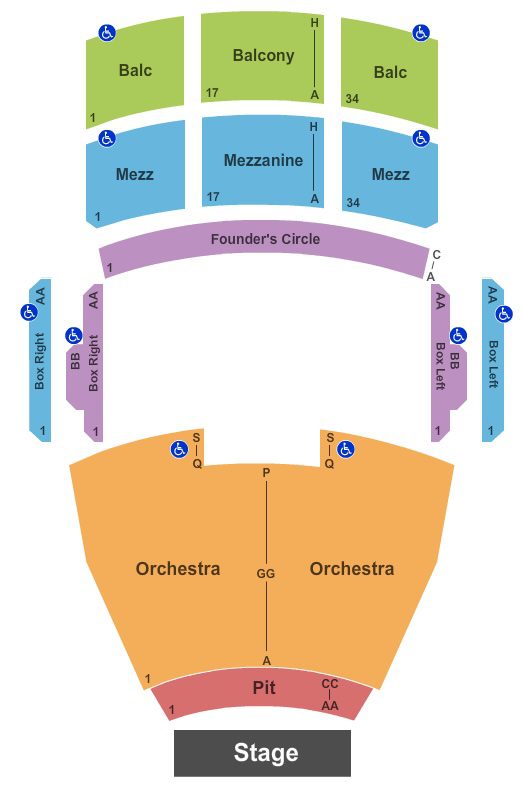 Fred Kavli Theatre for the Performing Arts Seating Chart