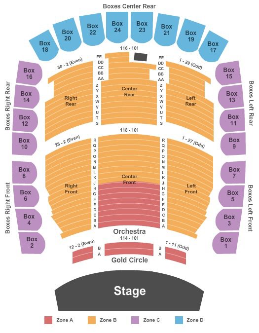 Hayes Hall at Artis-Naples Seating Chart