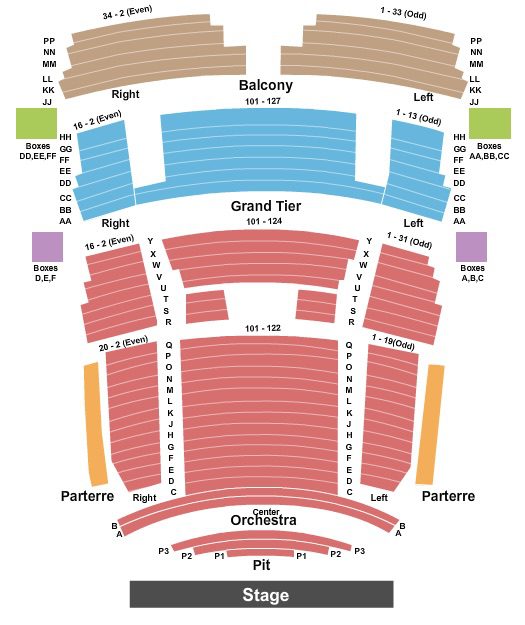 Wilson Center at Cape Fear Community College Seating Chart