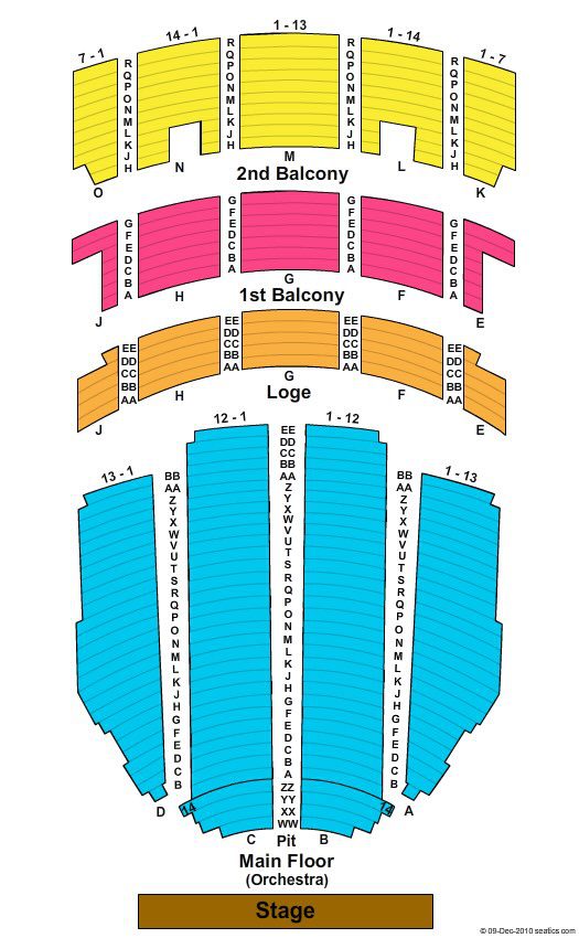 Adler Theatre Seating Chart