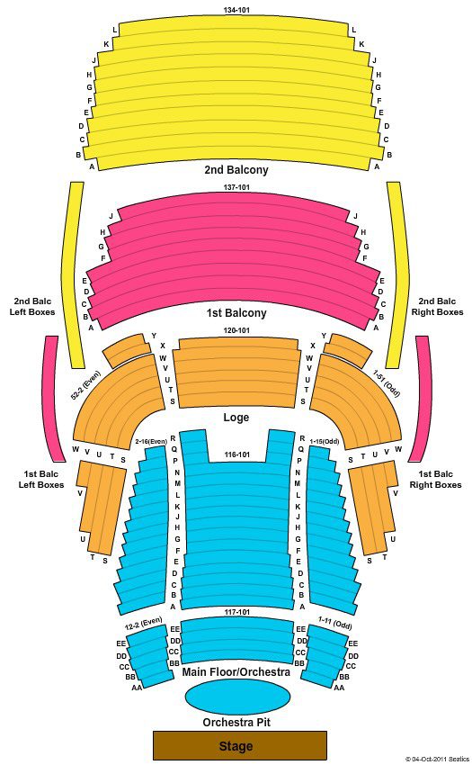 Carson Center Seating Chart
