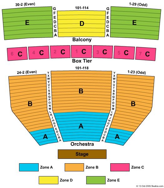 Eisenhower Theater Seating Chart