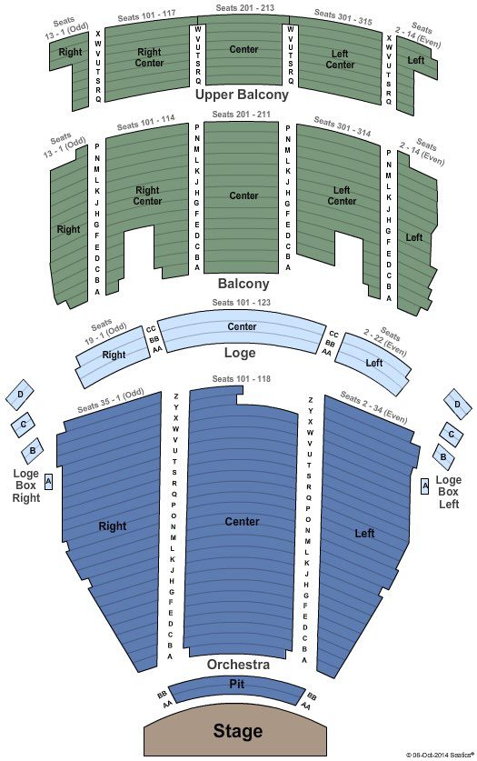 Hanover Theatre Seating Chart