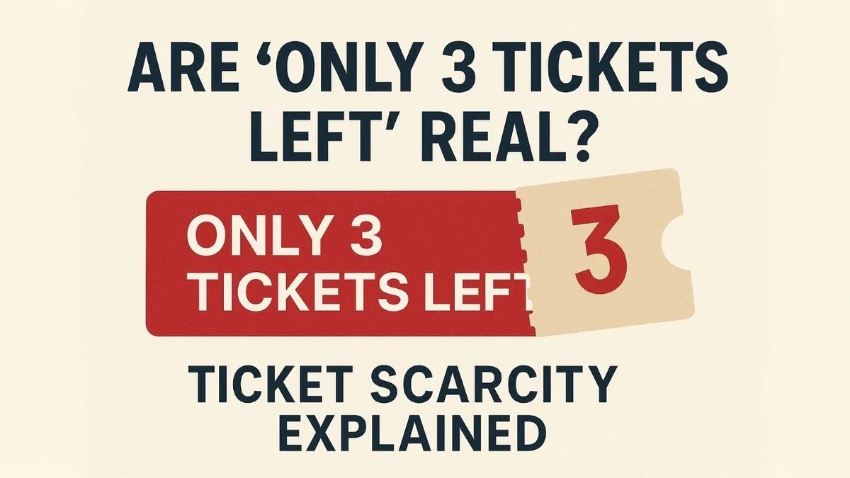 Are Only 3 Tickets Left Real Ticket Scarcity Explained