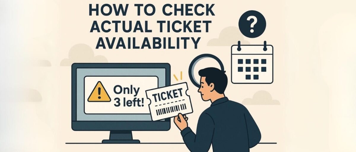 How to Check Actual Ticket Availability