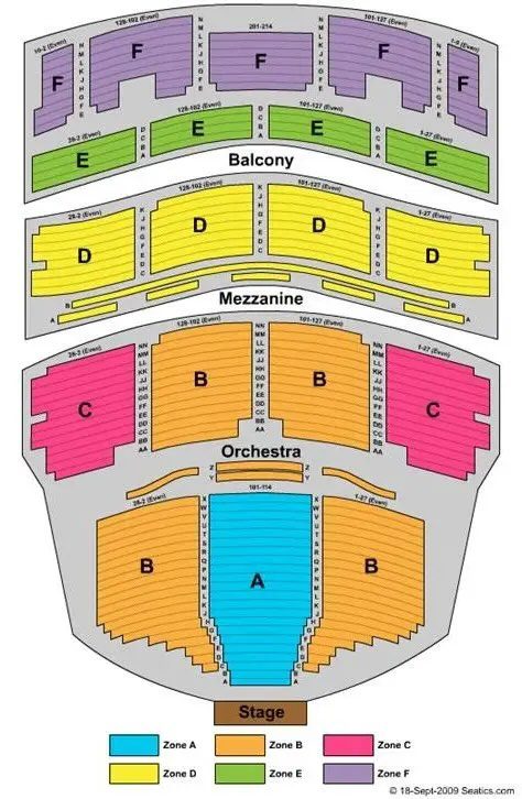 Au-Rene Theater Seating Chart